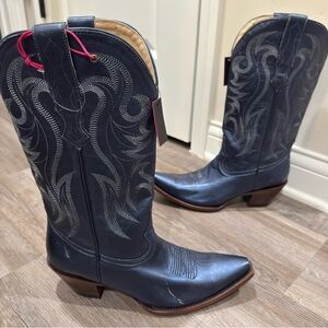 Idyllwind Moonlight Blue Metallic Snip Toe Western Cowboy Boots